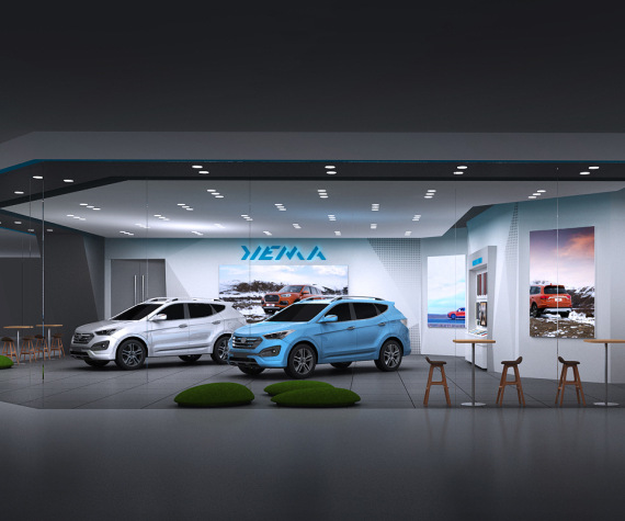 野馬新能源汽車小展廳設(shè)計